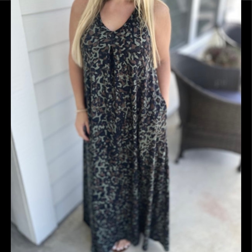 Camo leopard dress